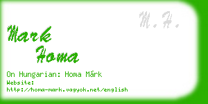 mark homa business card
