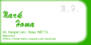 mark homa business card